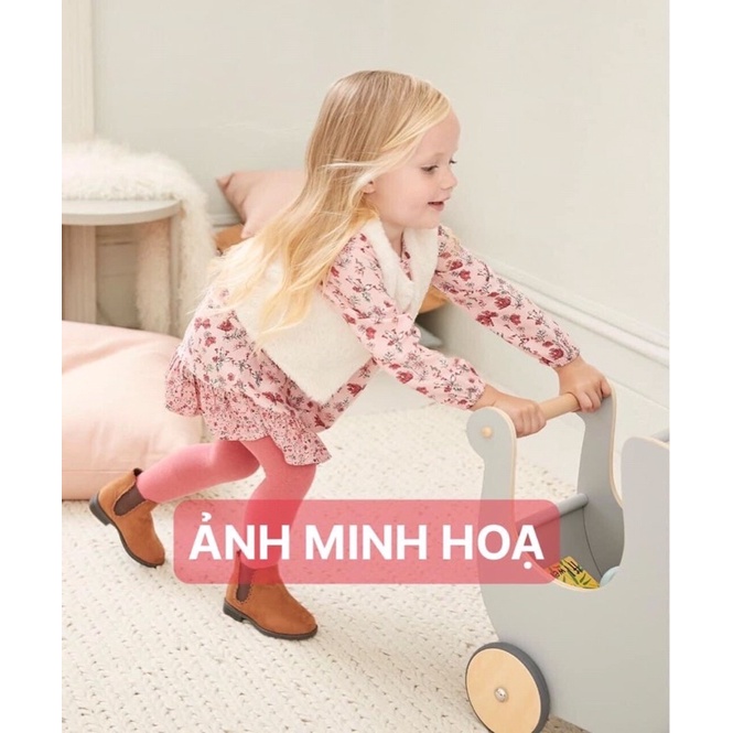 sét váy hoa nhí kèm áo lông thỏ Primarkdư xịn