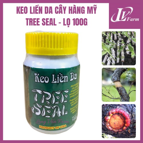 Keo Liền Da Cây Mỹ TREE SEAL - Lọ 100g Keo Đen - Keo Liền Sẹo, Vết Cắt, Hỗ Trợ Chiết Cành Cho Hoa Lan, Cây Cảnh