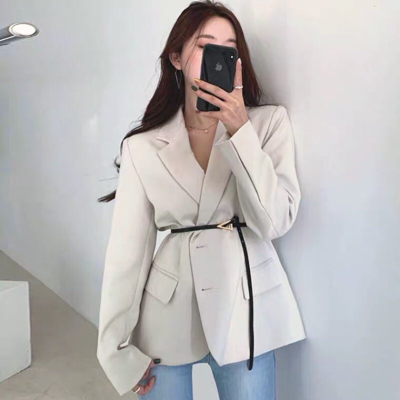 Thắt Lưng Nữ , đai váy áo  Mặt Kim Loại Tam Giác Bản Nhỏ