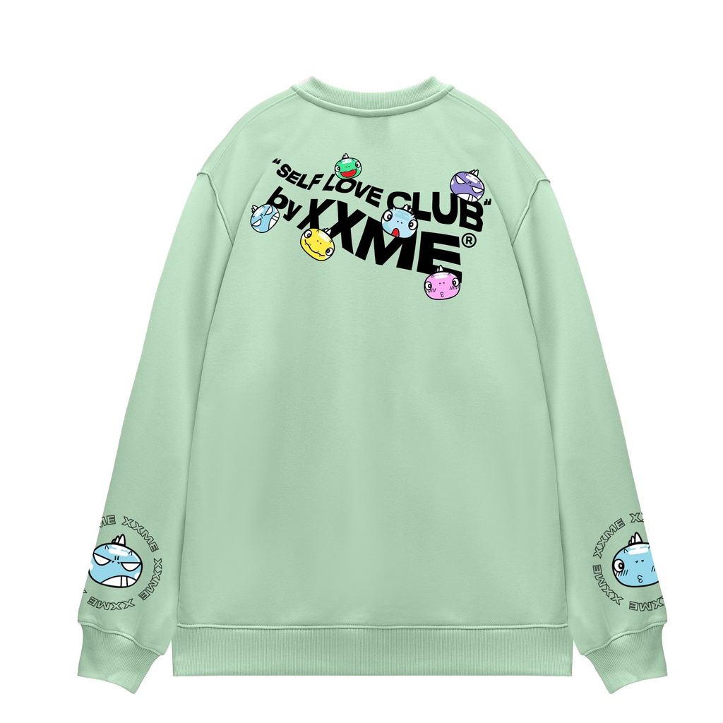 Áo khoác nỉ SLC Cardigan khủng long RAWR màu xanh XXME