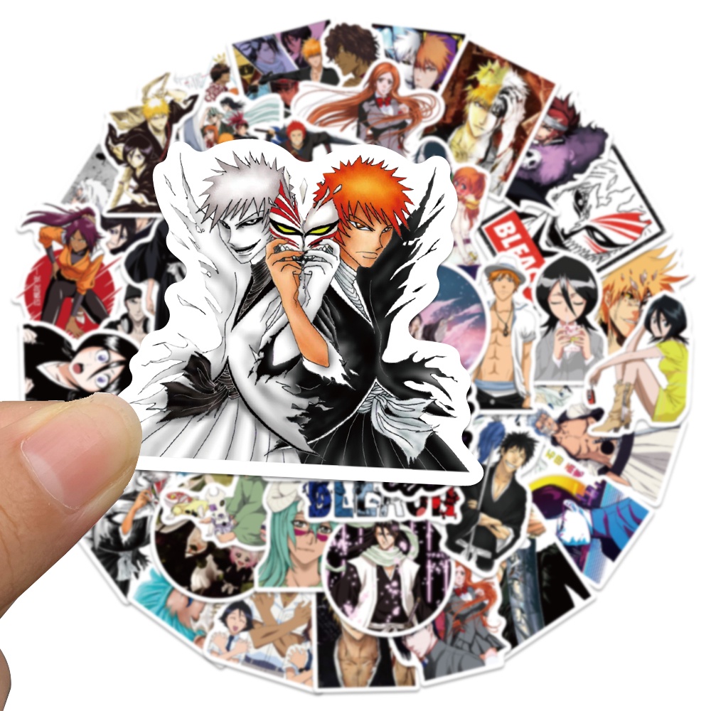 50 cái / lốc bleach stickers nhật bản anime stickers cho máy tính xách tay tủ lạnh hành lý xe máy điện thoại skateboard kids toys