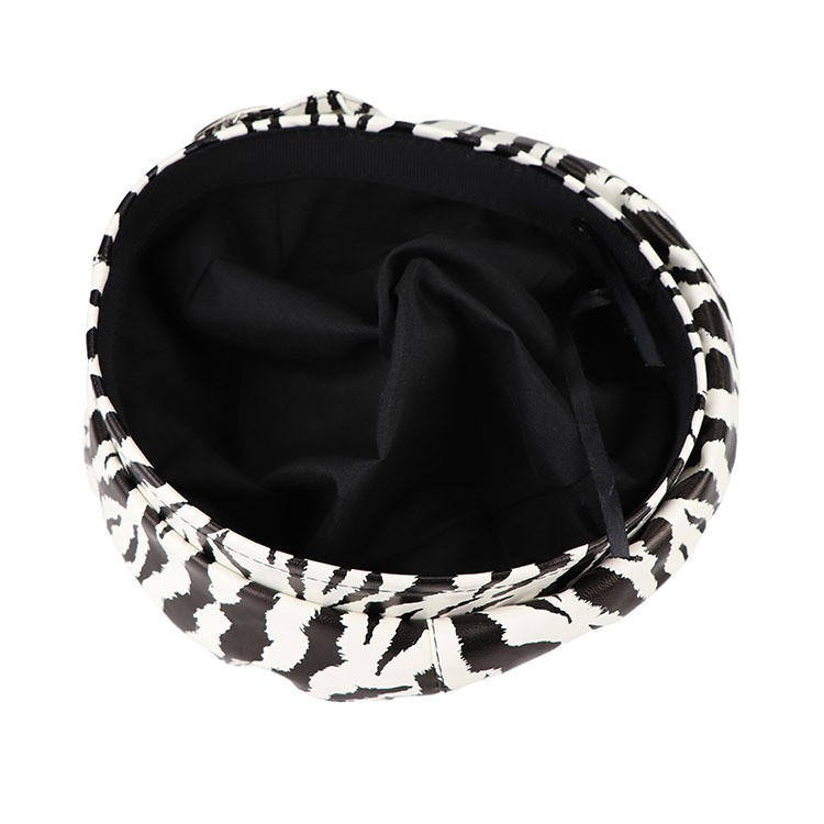 Nón Bucket Da Họa Tiết Ngựa Vằn - Mũ Beret Da Họa Tiết Ngựa Vằn