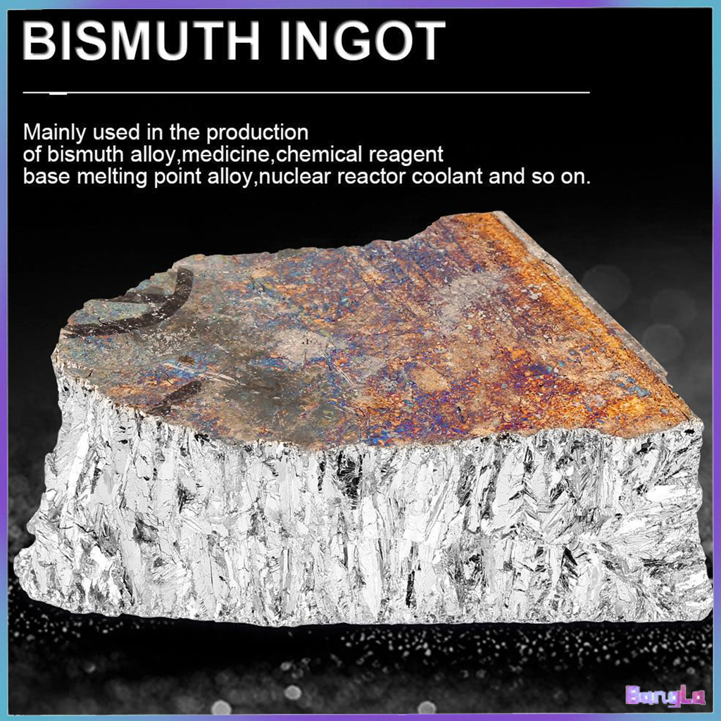 Bangla* 1kg Bismuth Metal Irregular Shape Diamagnetic Elementary Substance Multipurpose Bismuth Ingot for Semiconductors vn3