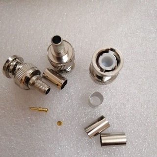 Đầu BNC connector 50 ohm nối cáp RG174 RG316 RG58 RG59 v.v.  loại tốt cho dây Osilop