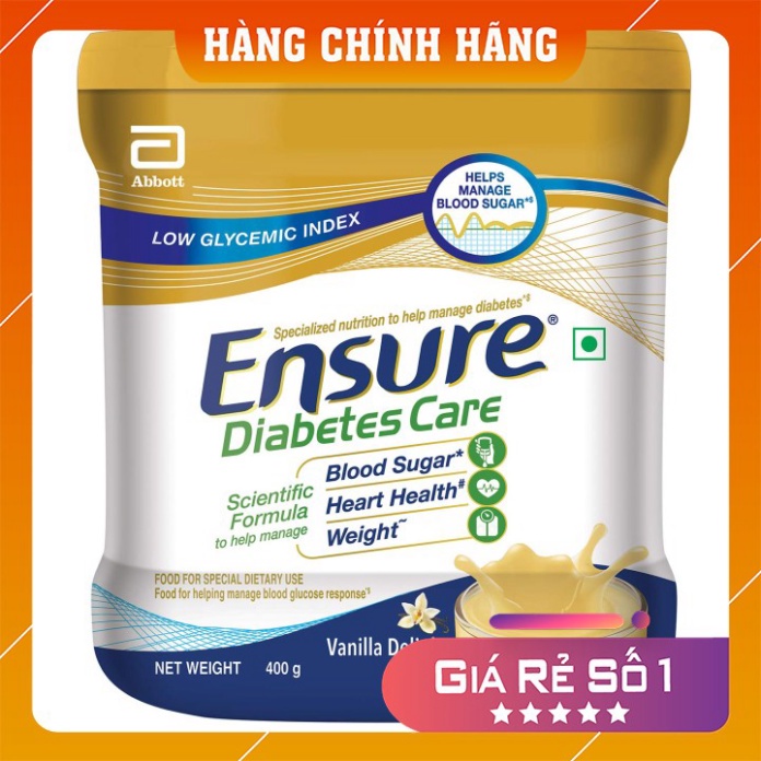 Sữa bột Ensure Diabetes Care Mỹ dinh dưỡng cho người tiểu đường hộp 400g