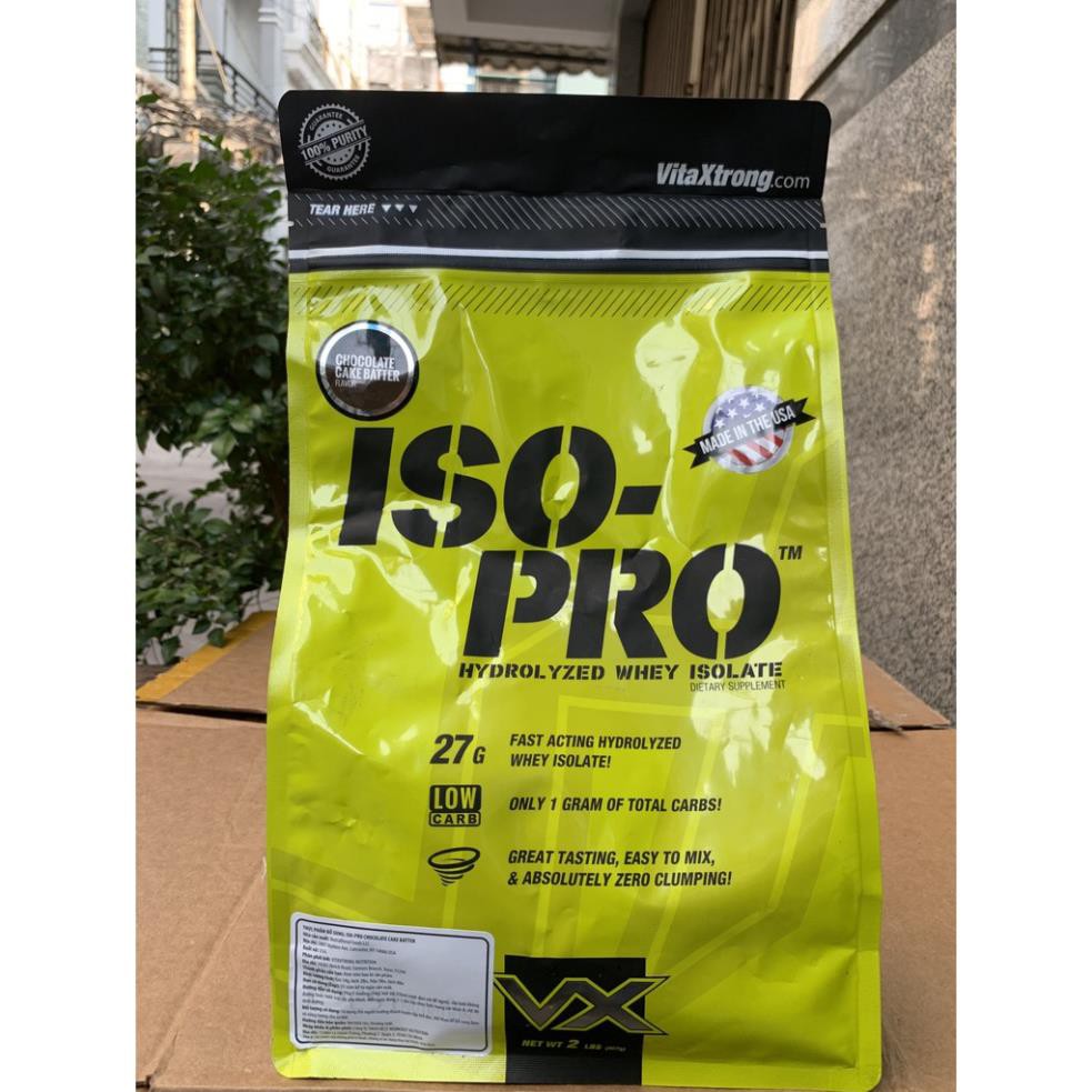 [FreeShip] Sữa Tăng Cơ 100% Hydrolyzed Whey Isolate Vitaxtrong Iso Pro 2lbs (0.9 KG)