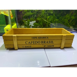 CHẬU GỖ CAFEDO TRỒNG TIỂU CẢNH SEN ĐÁ