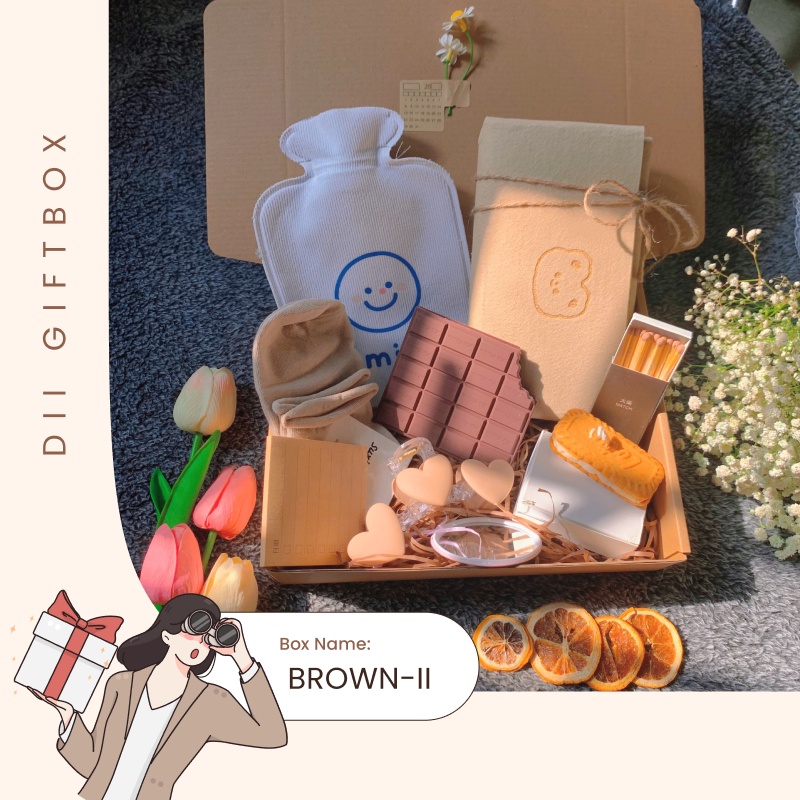 Set Quà Tặng Tone Màu Nâu Đất Nâu Sữa Tặng Sinh Nhật Quà Kỷ Niệm Bạn Gái Style Nhẹ Nhàng Ấm Áp