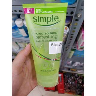 SỮA rửa mặt Simple Refreshing Facial Wash Gel 150ml