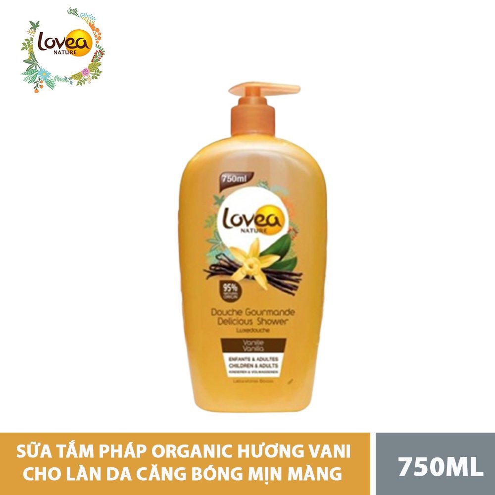 Sữa tắm mềm mượt da Lovea Nature Douche Delicious Vanilla Shower Gel – 750ml