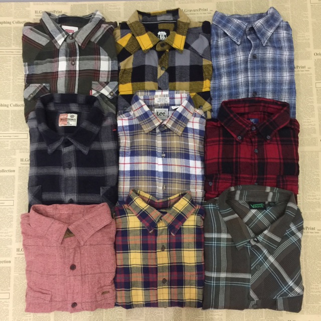 SƠ MI FLANNEL SECOND HAND 79.000 (Nhắn shop để chọn mẫu) | BigBuy360 - bigbuy360.vn