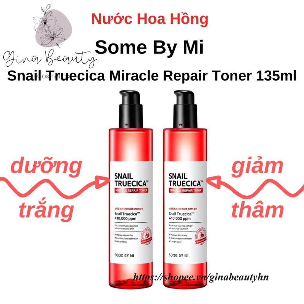 Nước Hoa Hồng Cân Bằng Da, Giúp Da Săn Chắc Chiết Xuất Ốc Sên Some By Mi Snail Truecica Miracle Repair Toner 135ml