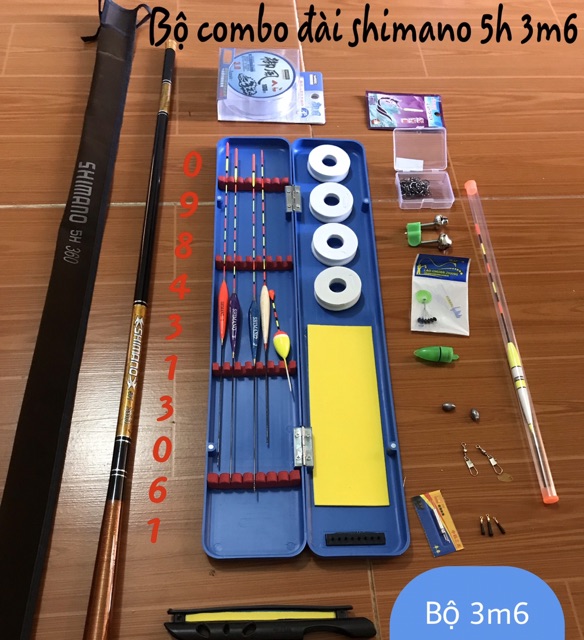 Xả bộ cần 14 món shimano 5h câu tay câu đài