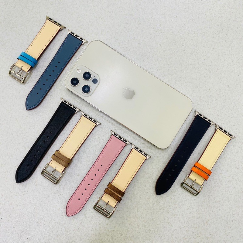 bộ sưu tập dây da hai màu cực kỳ xinh xắn dành cho applewatch