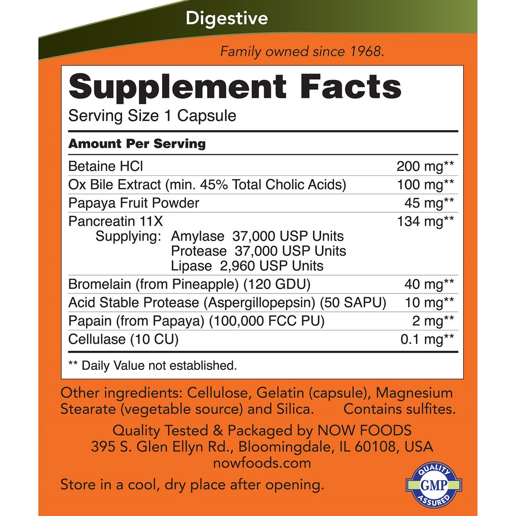 Viên uống Now Super Enzym - Hỗ trợ tiêu hóa, hấp thụ tốt hơn nhập khẩu Mỹ - Gymstore