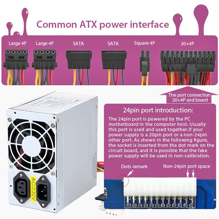 Bảng mạch mô-đun chuyển đổi nguồn điện ATX 24Pin XH-M229 cho máy tính bàn