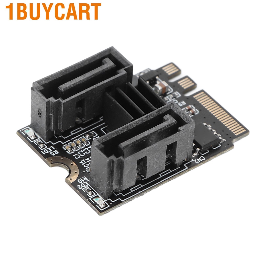 1buycart HDD Adapter Card M2 to SATA3.0 6Gbps Fast Transfer JMB582 Chip Support PCI Express Expansion for Win 7 10 OS X