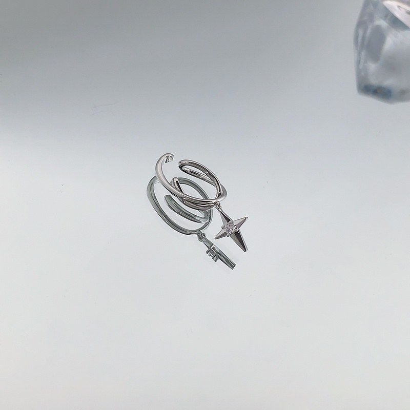 Bông tai hình chữ thập phong cách hiphop thời trang cá tính