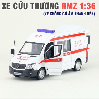 Đồ chơi xe ô tô cứu thương RMZ city đồ chơi trẻ em bằng sắt mô hình tỉ lệ 1:36