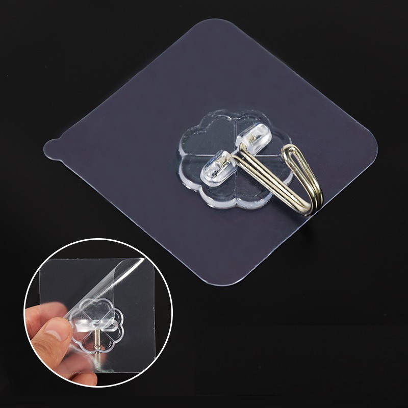 Móc dán tường siêu dính trong suốt - Móc dán tường siêu dính tiện lợi
