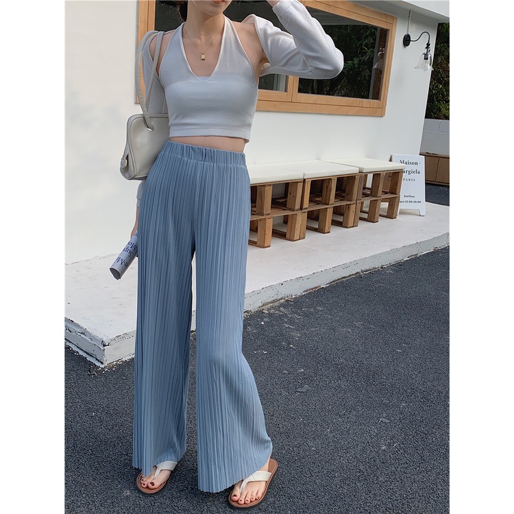 Quần Dài Ống Rộng Lưng Cao Tôn Dáng Hợp Thời Trang 49258