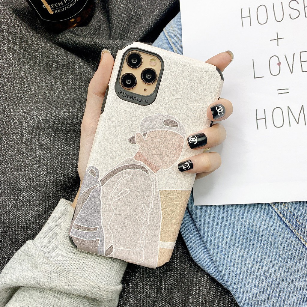 Ốp Lưng Iphone Da Couple IMD Chống Bẩn chống sốc couple Boy x Girl - D060 | BigBuy360 - bigbuy360.vn