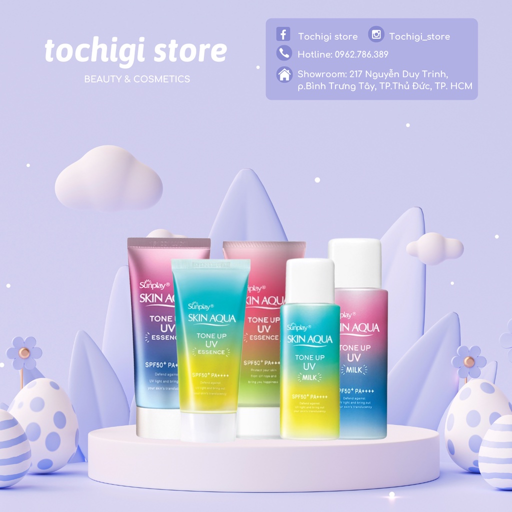 Kem chống nắng Sunplay Skin Aqua Tone Up UV Essence SPF50+ PA++++