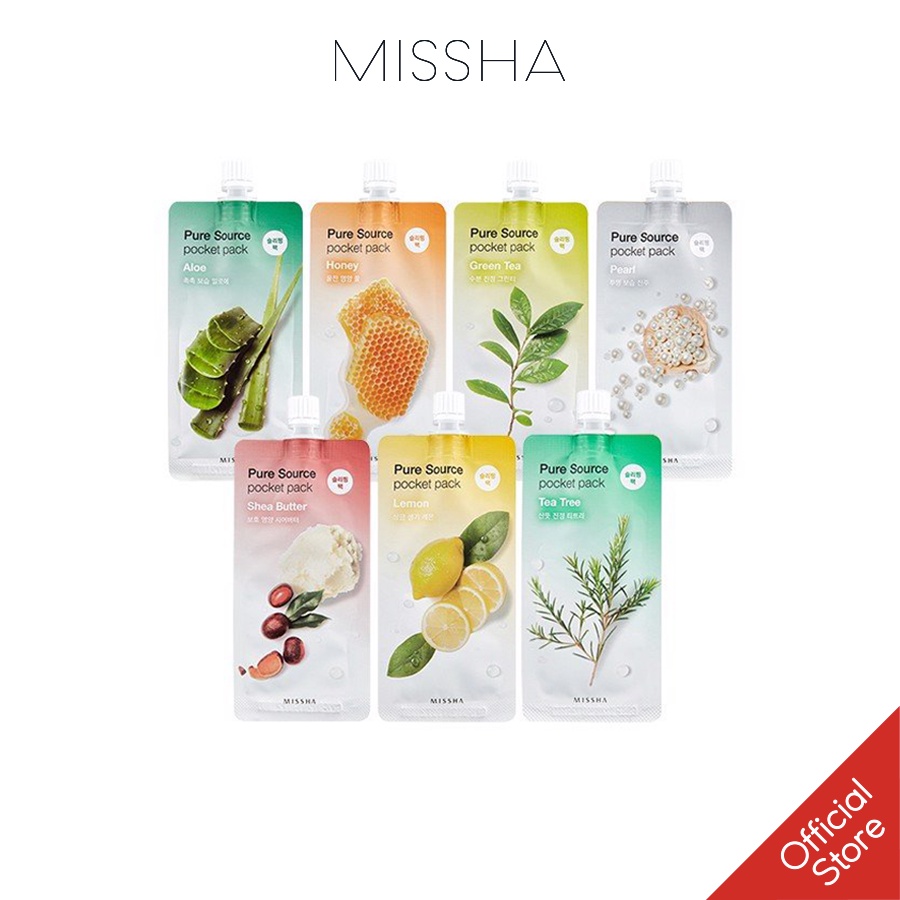 [Mã COSDEP -8% ĐH250k]Mặt Nạ Ngủ Làm Dịu Da, Giảm Mụn Missha Pure Source Pocket Pack 10ml