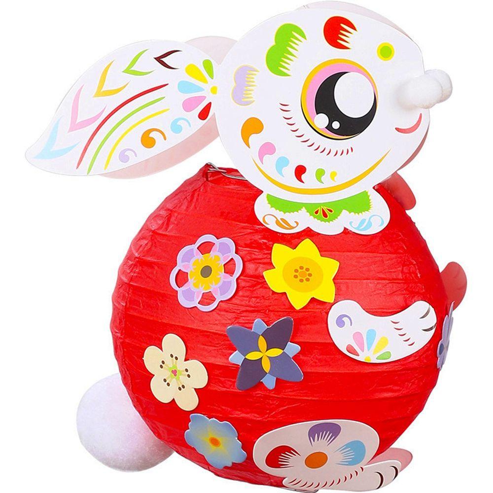 TAYLOR1 Lồng Đèn Điện Tử Hình Thỏ Phong Cách Trung Hoa Cổ Điển