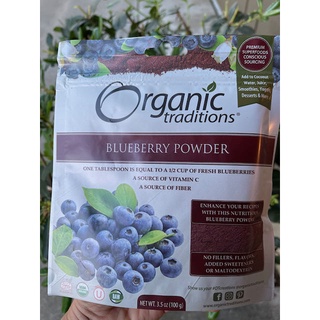 Bột quả Việt Quất Hữu cơ Organic Traditions 100g