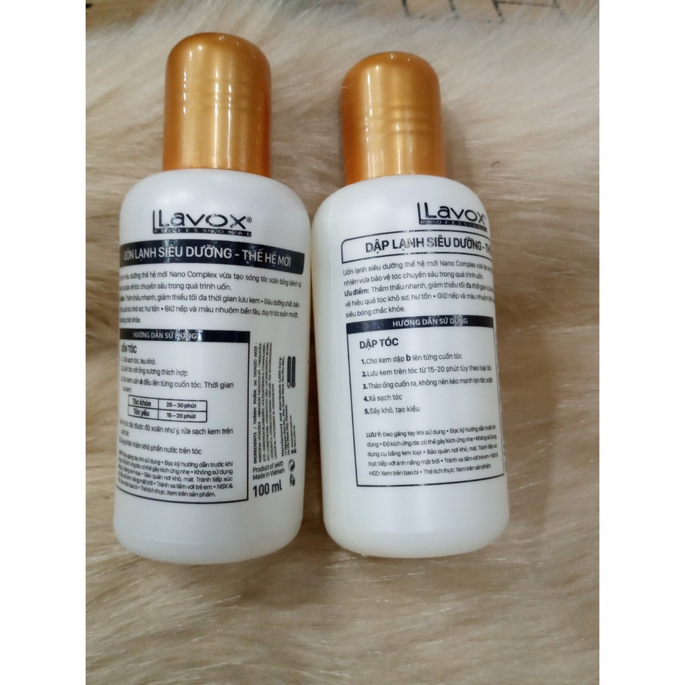 FREESHIPThuốc uốn lạnh cá nhân Lavox 120ml tặng giấy uốn, xương uốn [tận gốc] tiện dụng,tạo kiểu tóc xoăn hợp thời tra