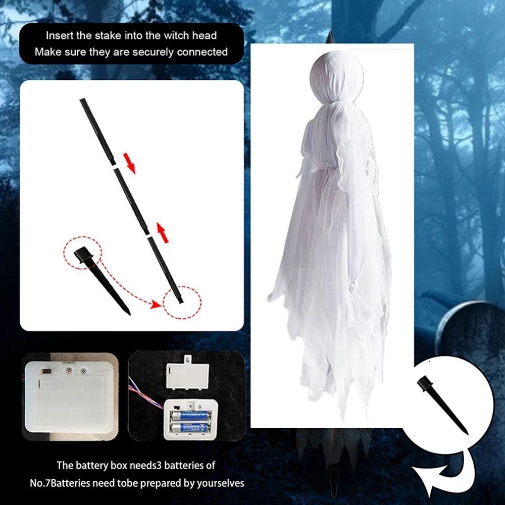 Nickolas Hình Ma Cầm Tay Có Thể Treo Phát Sáng Đầy Màu Sắc Trang Trí Phong Cảnh Sân Vườn