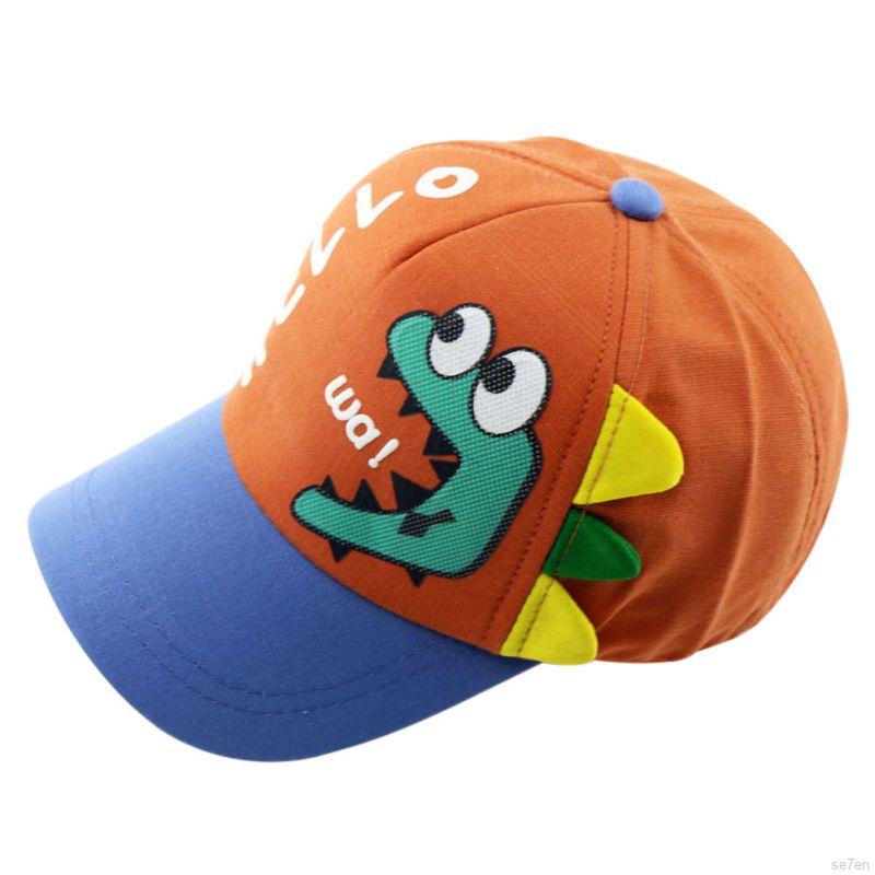 Mũ bóng chày họa tiết khủng long hoạt hình cho bé 3- 8 tuổi