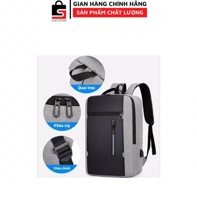 Balo laptop phản quang, thời trang có cổng sạc USB kích thước 15,6 inch chống sốc giá rẻ cho  sinh viên | BigBuy360 - bigbuy360.vn