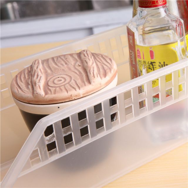 Khay K1 nhựa đựng thực phẩm tủ lạnh, đựng mỹ phẩm nhà tắm, đồ uống hình chữ nhật trong suốt