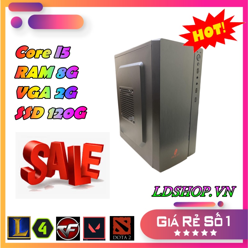 Bộ case máy tính chơi game online mượt I5 4570 + 8G RAM + SSD 120G + 400W CST | BigBuy360 - bigbuy360.vn