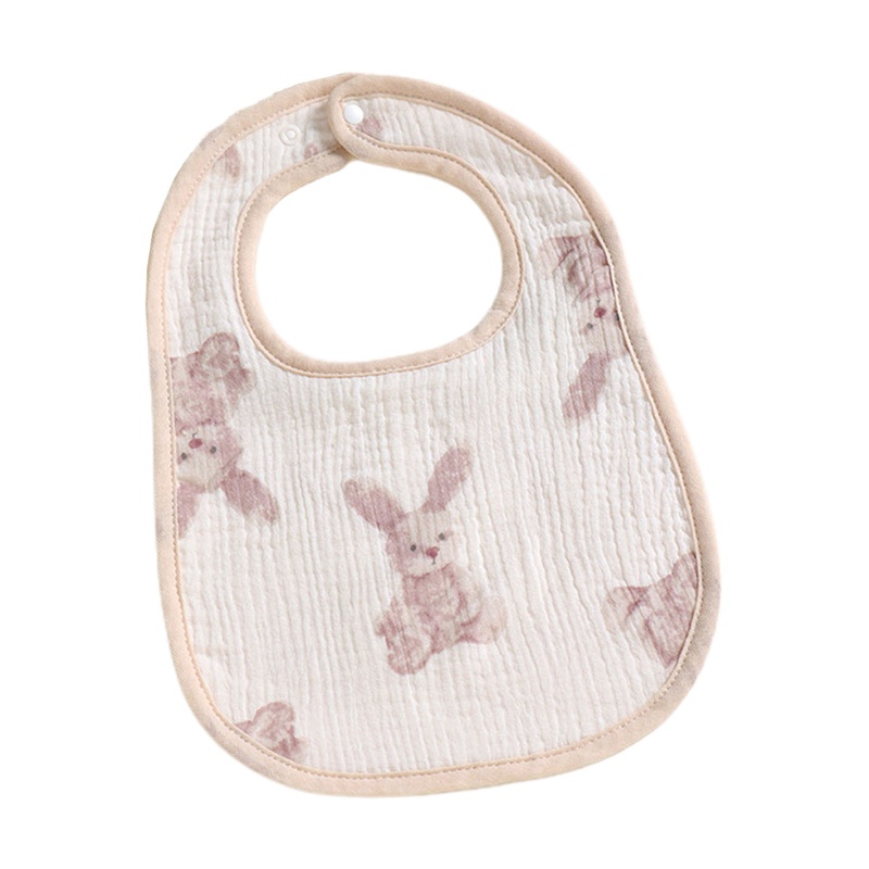 Yếm Ăn 6 Lớp Chất Liệu Cotton Mềm Mại In Họa Tiết Hoạt Hình Xinh Xắn Cho Bé
