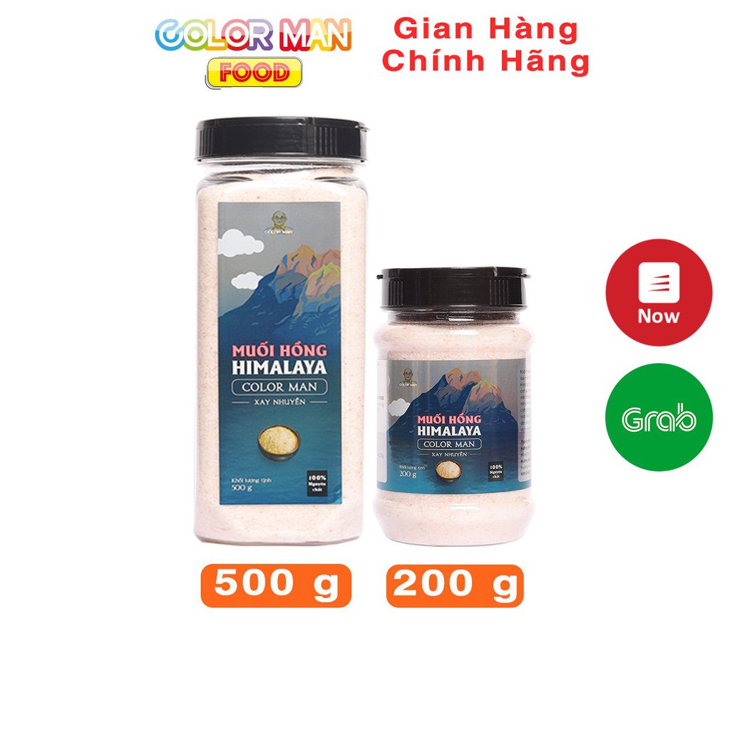 Muối Hồng Xay Nhuyễn Color Man HIMALAYA hộp 250 - 500g từ 100% nguyên chất muối đá tinh khiết tạo nên màu hồng đặc trưng