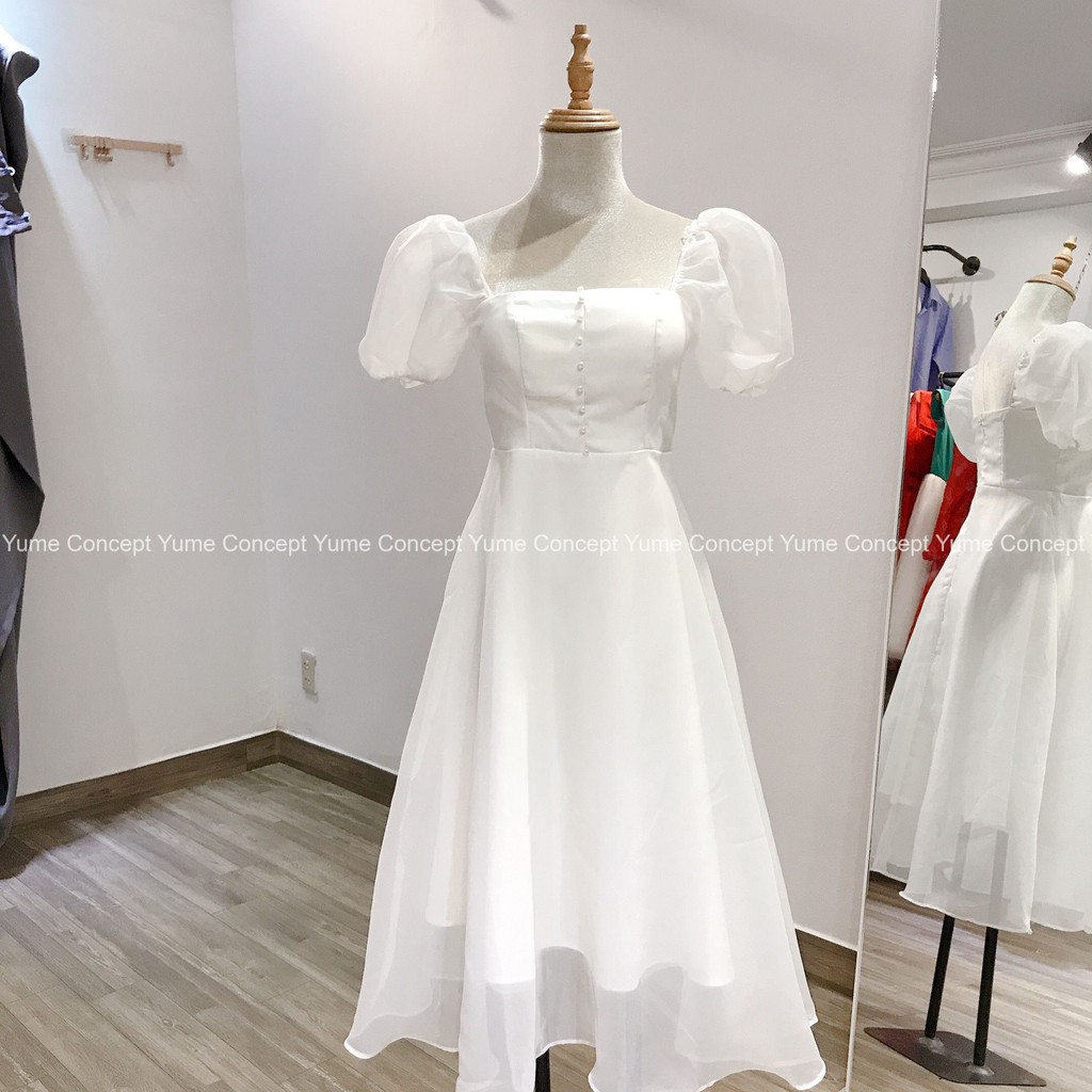 Đầm Dự Tiệc Công Chúa Tay Phồng Nút | BigBuy360 - bigbuy360.vn