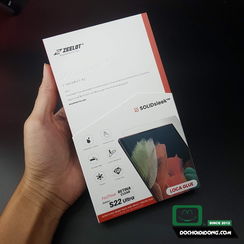 Miếng Dán Cường Lực Samsung S21 S22 S23 Ultra Zeelot Keo UV Cao Cấp