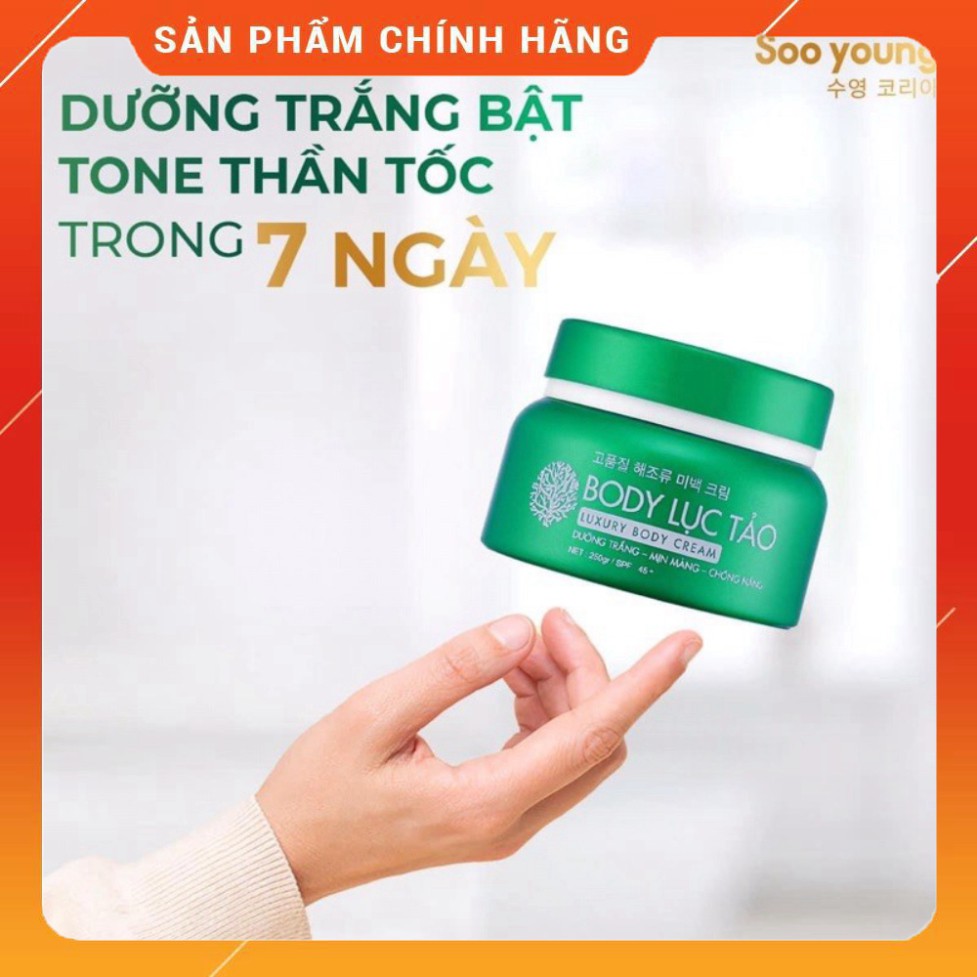 TRẮNG DA BODY LỤC TẢO SÔYOUNG 250gr chính hãng