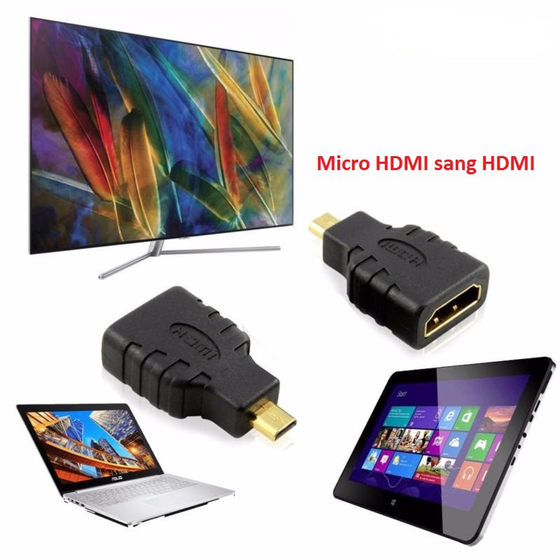 Đầu Chuyển cổng Micro HDMI sang HDMI - Micro HDMI to HDMI - Màu đen