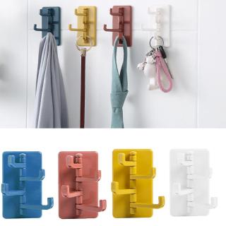 Giá treo đồ 4 móc dán tường liền mạch tiện dụng cho phòng tắm/phòng khách