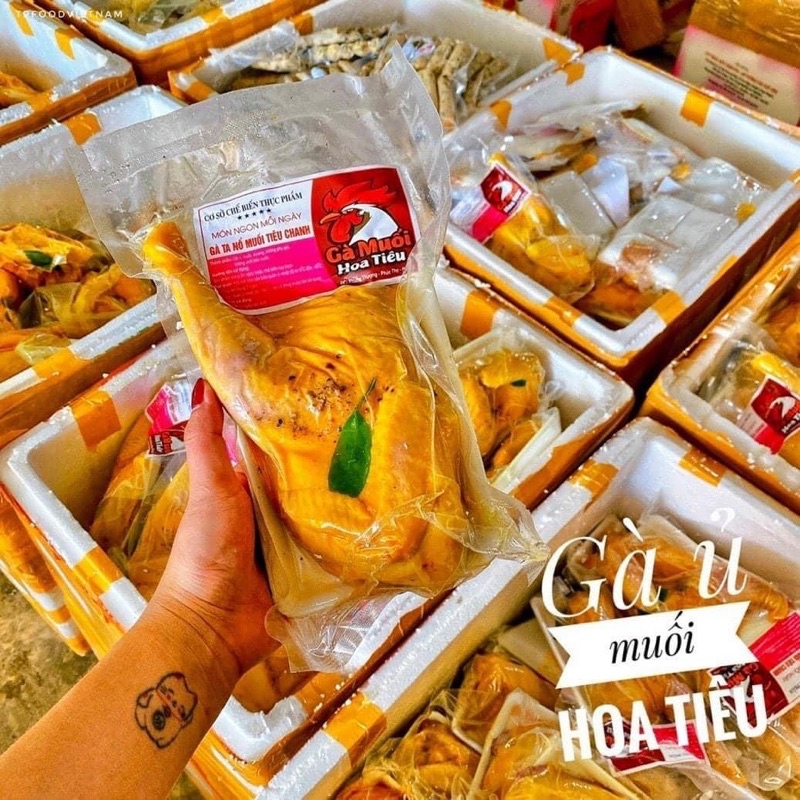 Gà ủ muối hoa tiêu 1 khay nửa con (giao hoả tốc HCM)