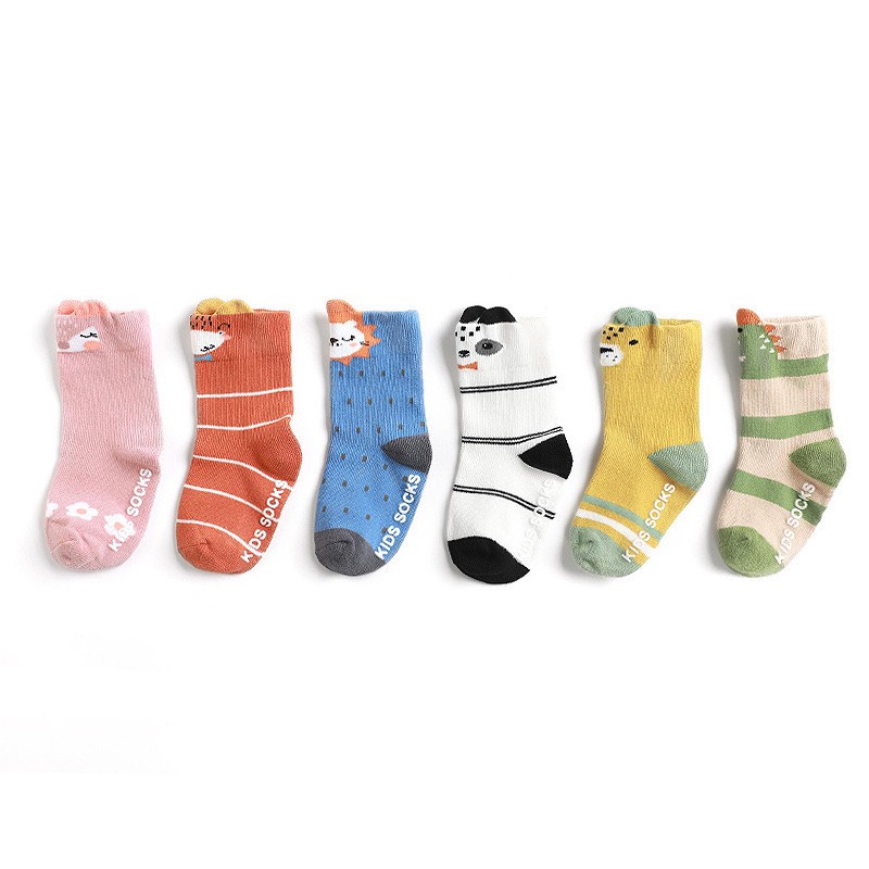 Set 5 đôi tất cotton dành cho bé dòng unisex, chất liệu dày dặn co giãn - Hàng Quảng Châu Cao Cấp (T28)