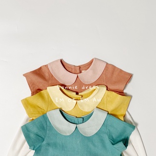 Đầm linen có cổ áo cho bé gái - Bonnie Dress