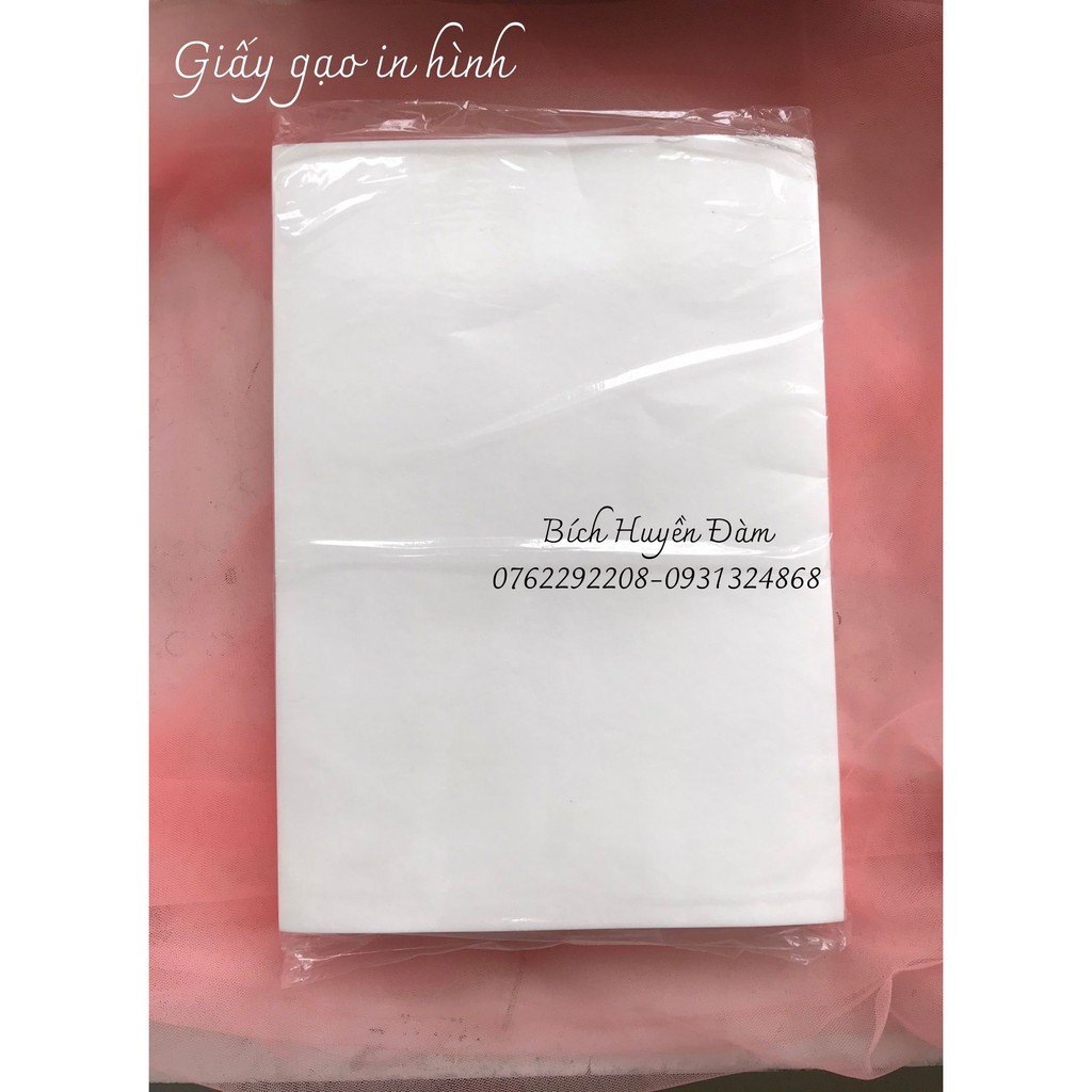 Giấy gạo làm hoa/ in ảnh (Xấp 100 tờ)