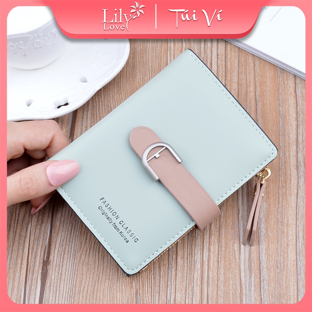 Ví nữ cao cấp cầm tay mini thời trang nhỏ gọn nhiều ngăn đẹp giá rẻ LILYLOVE C-1098