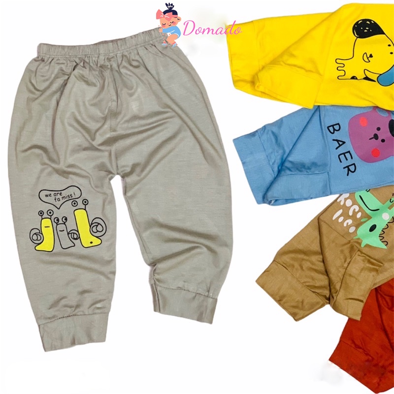 Quần chục dài chất thun lạnh bo gấu cho bé trai bé gái DOMADO QCD02