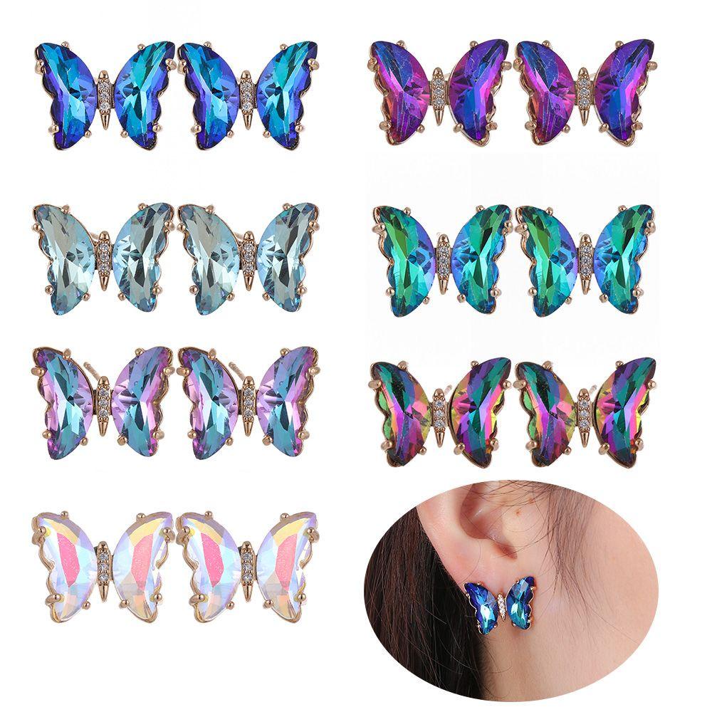 1 Cặp Khuyên Tai Nữ Mặt Kính Phong Cách Retro